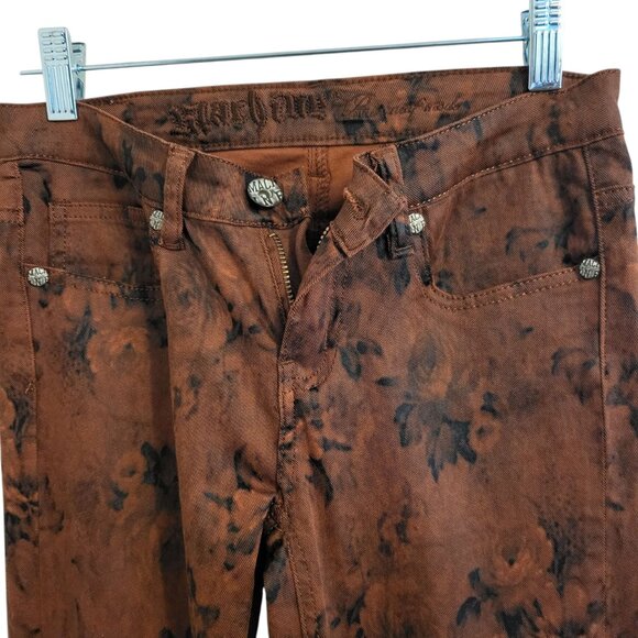 MACHINE | Youth Dark Red and Black Skinny Jeans - Picture 4 of 10